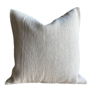 Vintage Rug Pillow Cover With Original Seams For Sale