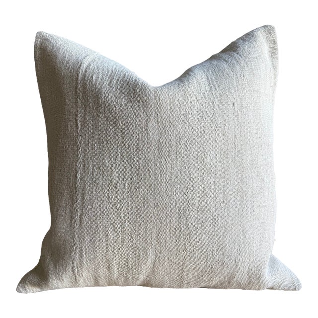 Vintage Rug Pillow Cover With Original Seams For Sale