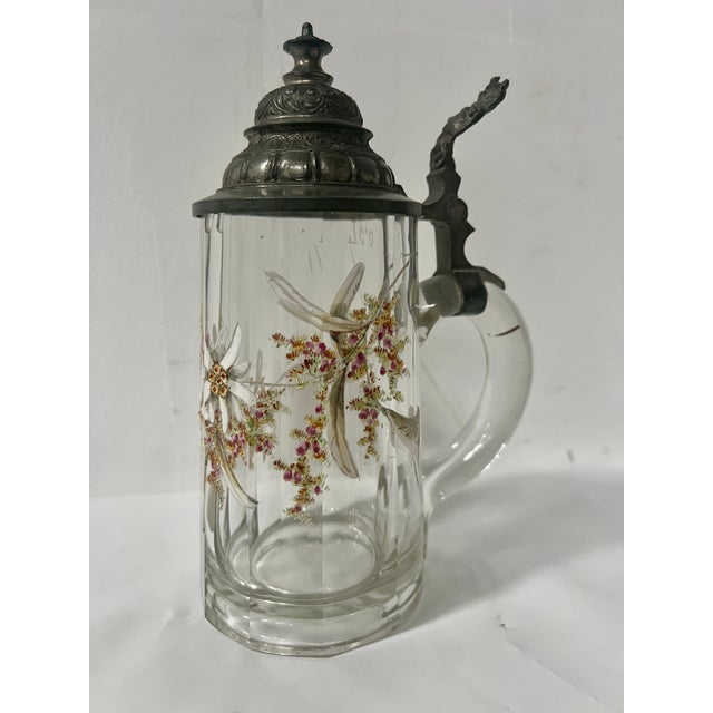 Covered Beer Mug in Enameled Glass For Sale - Image 10 of 10