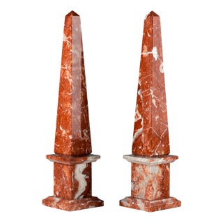 Antique Italian Obelisks, 1900s, Set of 2 For Sale
