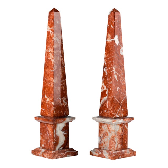 Antique Italian Obelisks, 1900s, Set of 2 For Sale