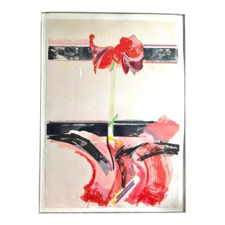1980s David Swanson Large Watercolor Painting on Paper in Metal Frame - Signed and Dated For Sale