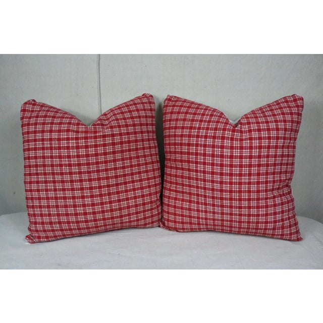 Early 19th Century French Antique Linen Homespun Pillows - a Pair For Sale - Image 5 of 5