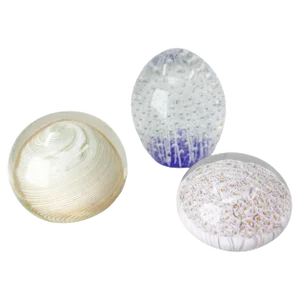 Mid-Century Italian Paperweights in Glass, 1960, Set of 3
