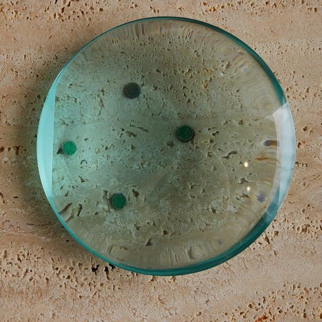 Green Italian Glass Picture Frame by Erwin Walter Burger for Fontana Arte, 1950s For Sale - Image 8 of 11