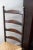 Brown 20th Century Antique English Ladder Back Chair Faux Bamboo Rush Seat Chinoiserie For Sale - Image 8 of 10