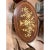 2020s Elegant Oval Accent Table With Inlaid Wood, Brass Gallery, Drawer & Lower Shelf For Sale - Image 5 of 6