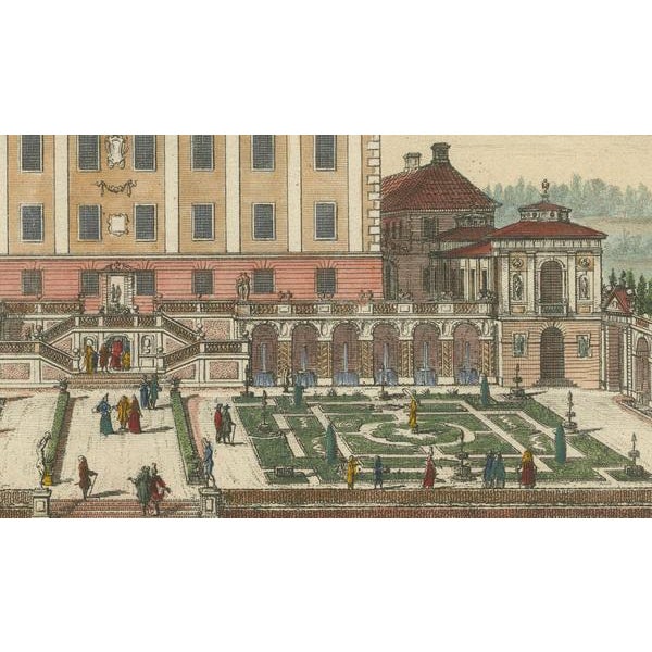 Willem Swidde, Rosersberg Palace in Sweden: Dual Perspectives, 1695, Print For Sale - Image 3 of 7