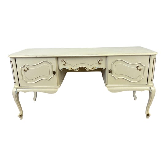 Sideboard Vintage French Shabby Chic Louis Style Carved Storage Cabinet Lot 4835 For Sale