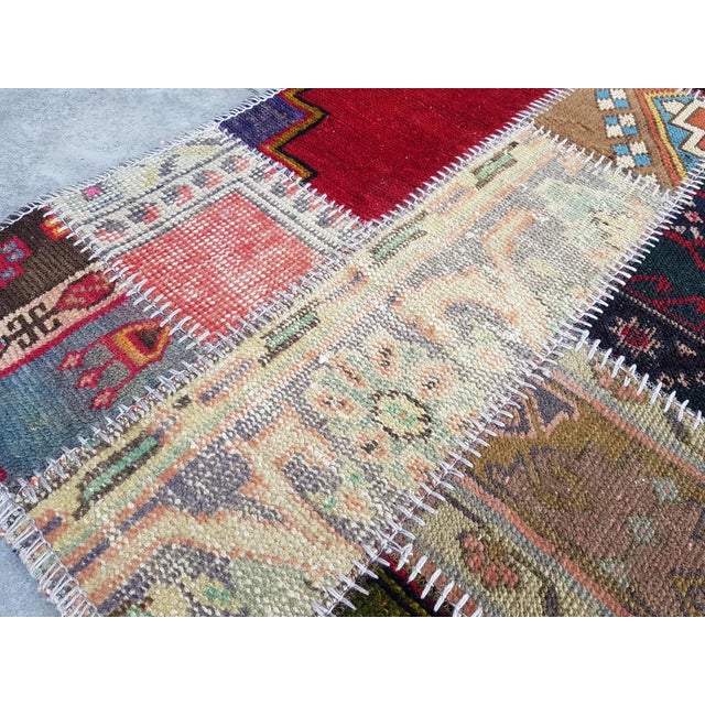 Oushak Vintage Wool Rug For Sale - Image 6 of 10