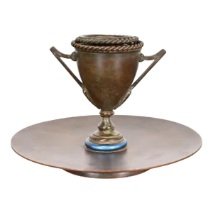 Louis Comfort Tiffany Furnaces Bronze and Favrile Glass Candlestick, 1920s