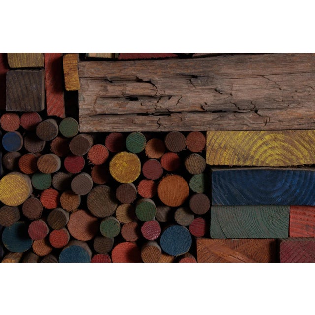 Mabel Hutchinson Style Wood Mosaic Collage For Sale - Image 9 of 10