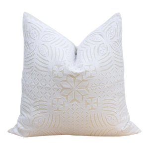 Lilac Euro Applique Pillow Cover