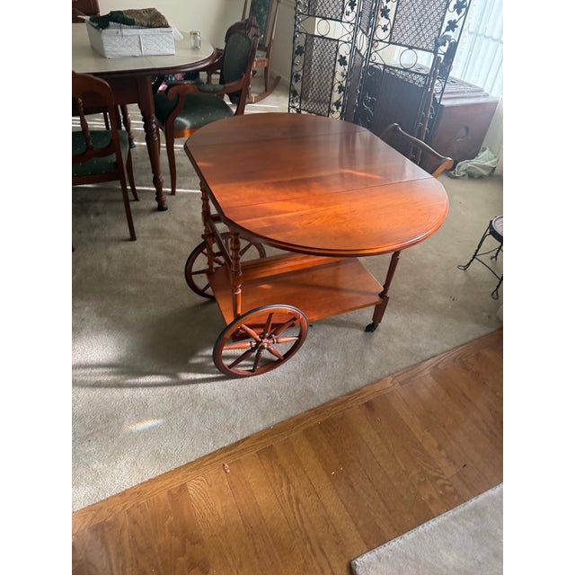 Wood Carl Forslund Serving Cart - Cherry Wood For Sale - Image 7 of 11
