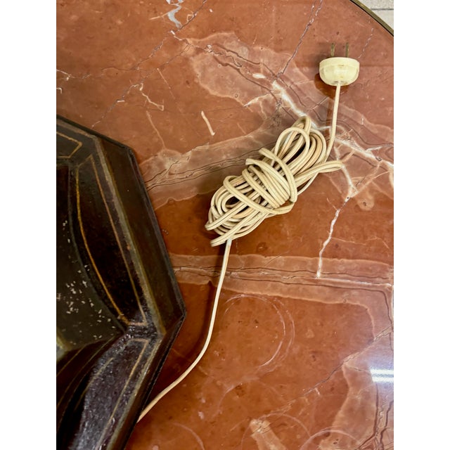 Vintage General Electric Decorative Tole Wall Clock For Sale - Image 9 of 12