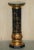 Black Chinese Neoclassical Style Chinoiserie Lacquered Torcheres Columns, 1920s, Set of 2 For Sale - Image 8 of 11