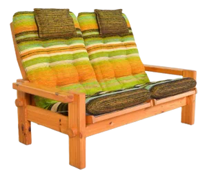 Two-Seater Dymling Sofa in Pinewood by Yngve Ekström for Swedese, 1970s