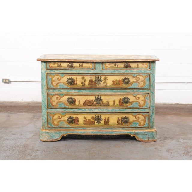 18th C Italian Lacca Povera Chest From Italy For Sale - Image 13 of 13