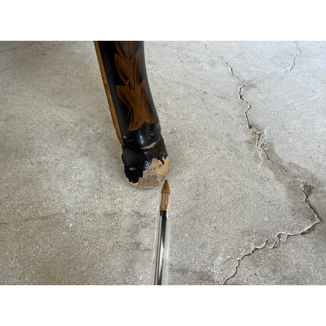 Vintage Drexel Asian Chinoiserie Black & Gold Motif Two Drawer Nightstand - Brass Handles For Sale - Image 15 of 15