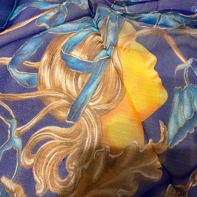 Textile An Iconic 1990s Silk French Scarf by Lalique For Sale - Image 7 of 10