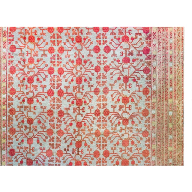 Asian Antique Early 20th Century Samarghand Rug For Sale - Image 3 of 16