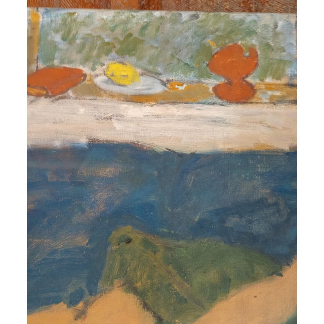 Mid-Century Modern French or American School Figure Reclining in Style of Milton Avery For Sale - Image 9 of 11