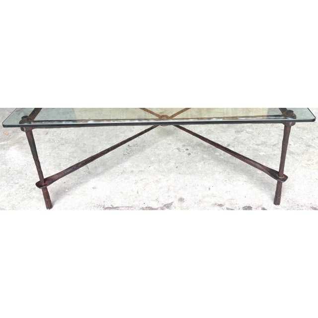 Modern Hand-Hammered Iron Coffee Table, Giovanni Banci for Hermès For Sale - Image 13 of 14