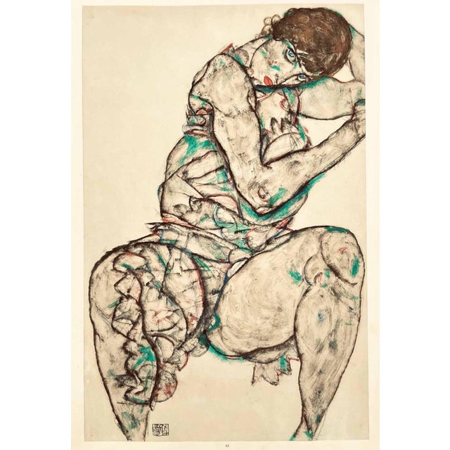 Artist:Egon Schiele Country:Austria Title:Seated woman with hand in hair Medium:Lithograph – 43 Marks:Signed in plate...