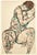 Artist:Egon Schiele Country:Austria Title:Seated woman with hand in hair Medium:Lithograph – 43 Marks:Signed in plate...