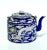 Antique Chinese Qing Blue and White Porcelain Teapot With Imperial Dragon & Could Design, 19th Century For Sale In Tampa - Image 6 of 11