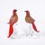 This exquisite pair of Mid-Century Modernist hand-blown vermillion Murano glass dove sculptures, crafted in Italy circa...