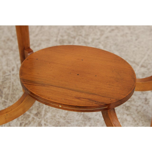 Adams Style Cane & Glass Top Paint Decorated Table For Sale - Image 12 of 15