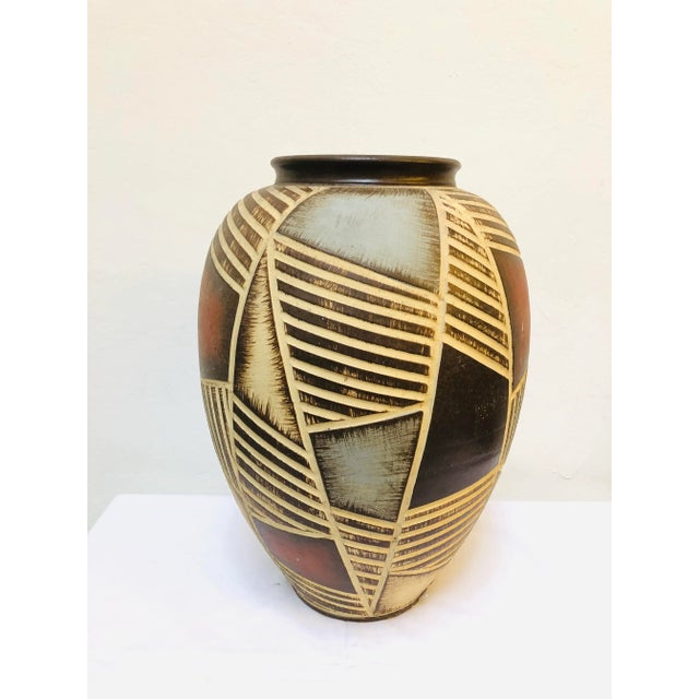 Sgraffito Sawa Vase from Ritz Keramik, 1960s For Sale - Image 9 of 9