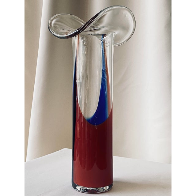 Vintage Gradient Glass Vase For Sale - Image 6 of 12