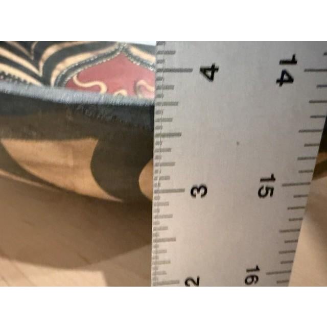 Late 20th Century African Wooden Hand :Painted Decorative Bowl Large For Sale - Image 5 of 5