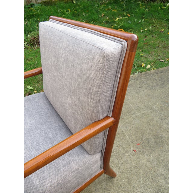 New Upholstery ~ t.h. Robsjohn-Gibbings Lounge Chair & Ottoman ~ Mid Century Modern For Sale - Image 14 of 17