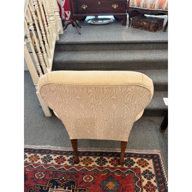 Cream Vintage French Zebra Fabric Chair For Sale - Image 8 of 8