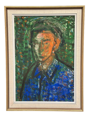 Leonard Digris, Portrait, 1960s, Oil Painting on Panel, Framed