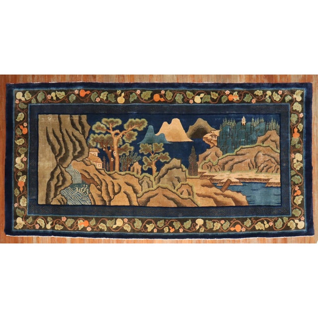 Early 20th Century Zabihi Collection Chinese Peking Pictorial Gallery Size Rug - 6' x 12'3" For Sale - Image 9 of 12