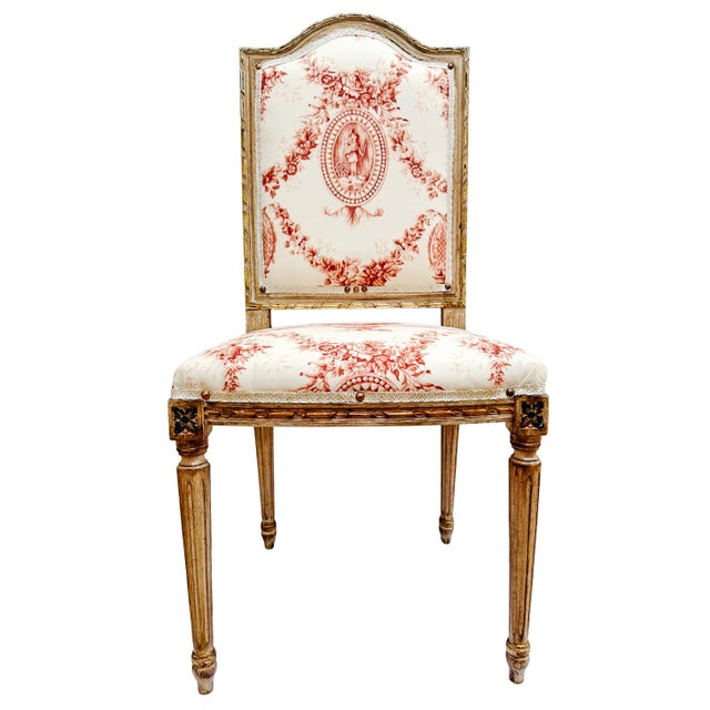 This exquisite pair of French side chairs, manufactured by Fournier Decoration Paris, captures the quintessential charm of...
