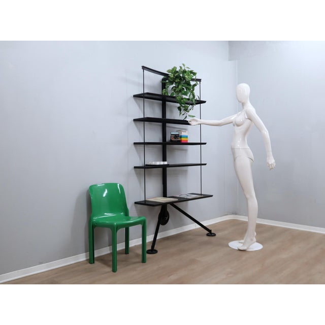 Black Vintage Bookshelf Ran by Carlo Forcolini for Alias, 1980s For Sale - Image 8 of 14