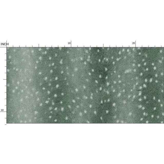 2020s Wilde Spotted Antelope Hide Traditional Wallpaper – Moss Green Single Roll For Sale - Image 5 of 6