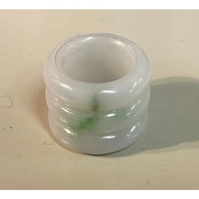 Stone Chinese Carved Jade Archer's Ring For Sale - Image 7 of 11
