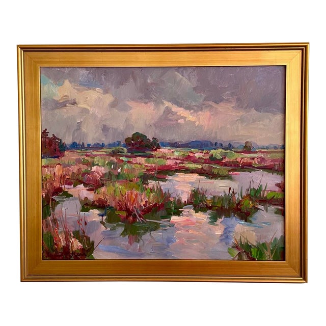 "Clouds Breaking" Landscape Oil Painting by James P. Kerr | Chairish