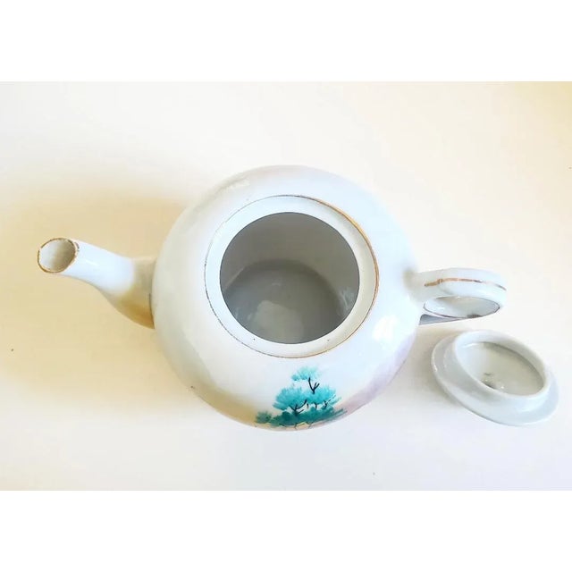 Ceramic Mid 20th Century Hand-Painted Tea Pot For Sale - Image 7 of 10