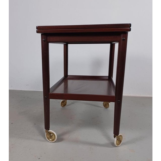 Wood Fully Restored Rungstedlund Mahogany Multifunctional Side Table by Ole Wanscher, 1960s For Sale - Image 7 of 12
