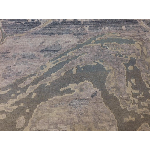 Modern Hand Knotted Abstract Rug- 8'x 10' For Sale - Image 17 of 18