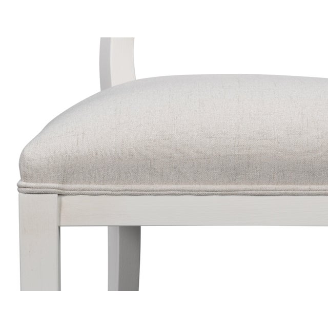 Neoclassical Dining Chairs with Ribbon Backs in White, Sets of 2 For Sale - Image 10 of 11