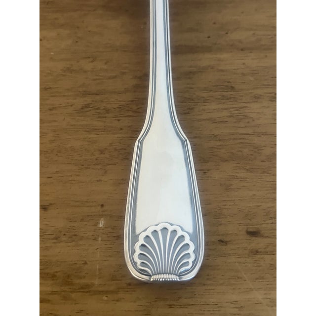 Mid 20th Century Frionnet Francois Mid Century Shell Pattern Silverware- Set of 37 For Sale - Image 5 of 18