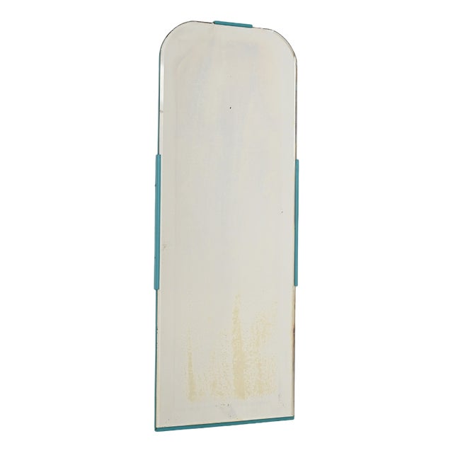 Scandinavian Turquoise Wall Mirror, 1960s For Sale
